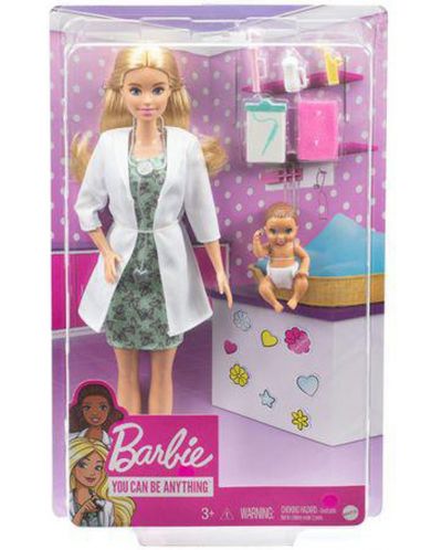 Кукла Barbie Careers - Барби педиатър, с аксесоари - 1