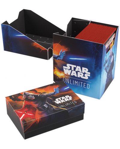 Кутия за карти Gamegenic - Star Wars: Unlimited Soft Crate - Rey/Kylo Ren (60 бр.) - 6