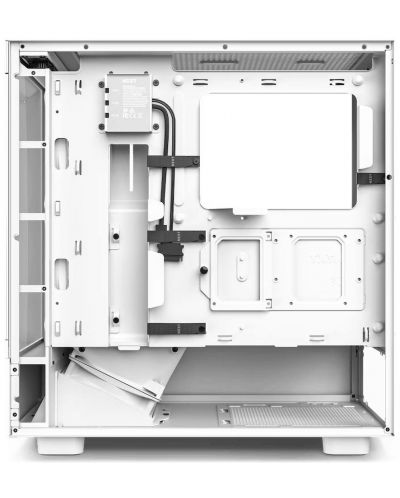 Кутия NZXT - H5 Elite Matte White, mid tower, бяла/прозрачна - 4
