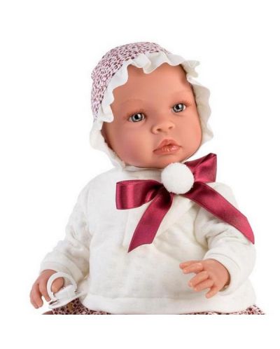 Кукла Asi Dolls  - Бебе Лея, с червена панделка и помпон - 1