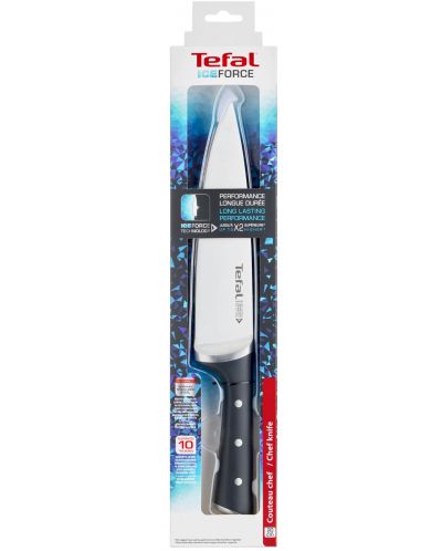 Кухненски нож Tefal - Ingenio Ice Force Chef, 20 cm, черен - 5