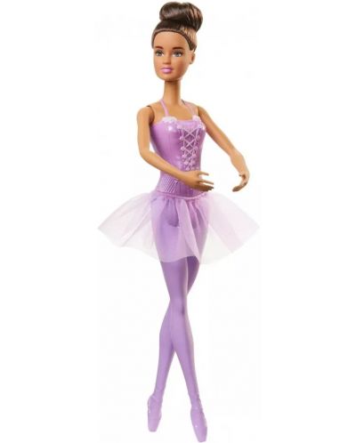 Кукла Mattel Barbie - Балерина, с кестенява коса и лилава рокля - 3