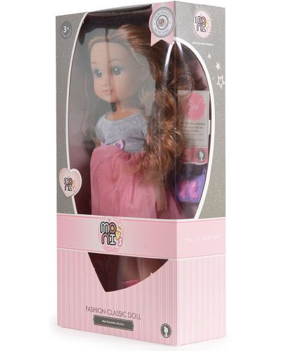 Кукла Moni Toys - С рокля с розов тюл и розови ботуши, 36 cm - 3