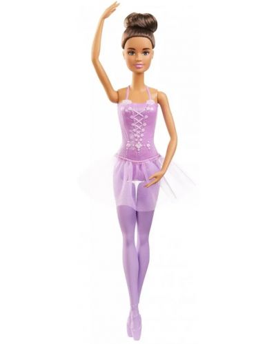 Кукла Mattel Barbie - Балерина, с кестенява коса и лилава рокля - 2