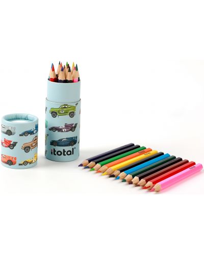 Кутия с моливи I-Total Cars - 12 цвята - 3