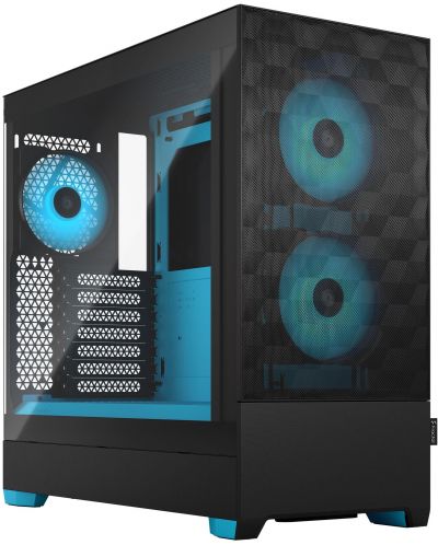 Кутия Fractal Design - Pop Air Cyan Core, mid tower, синя/черна - 1
