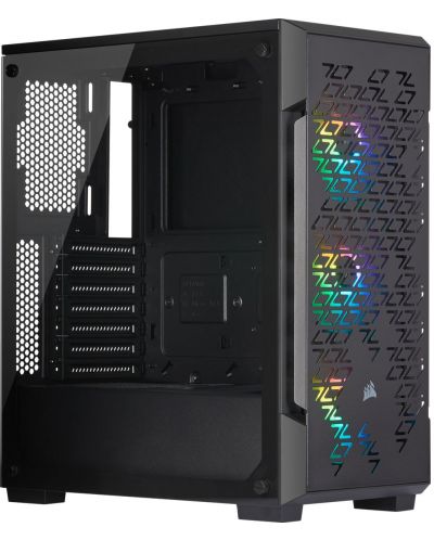 Кутия Corsair - iCUE 220T RGB Airflow, mid tower, черна/прозрачна