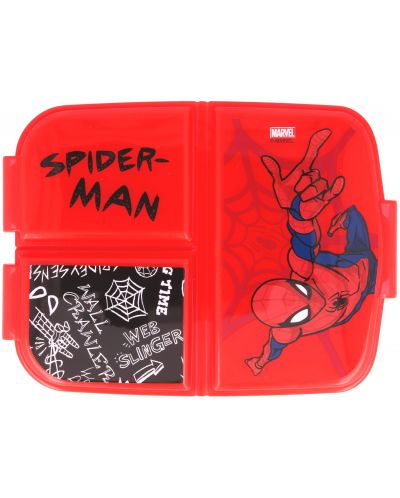 Кутия за храна Spiderman - с 3 отделения - 4