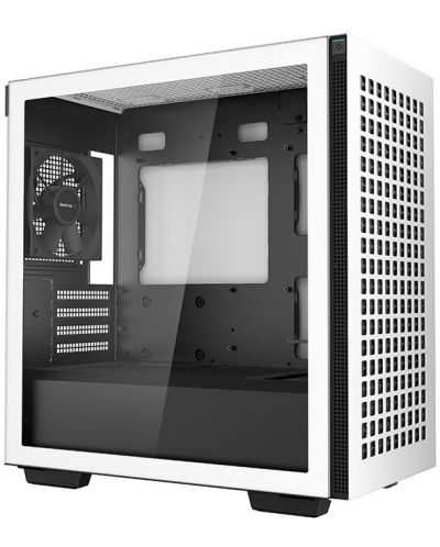 Кутия DeepCool - CH370, micro tower, бяла/черна/прозрачна - 7