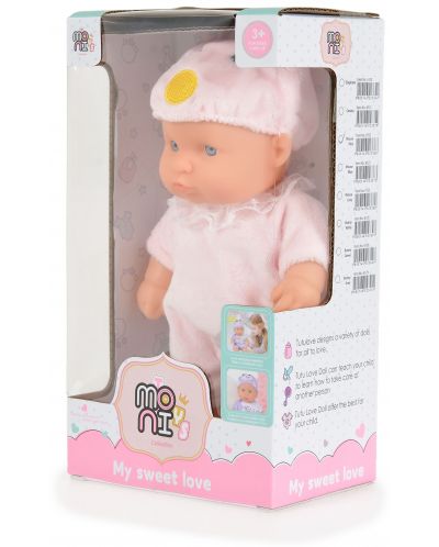 Кукла Moni Toys - С розов костюм на мишле, 20 cm - 3