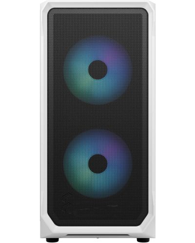 Кутия Fractal Design - Focus 2 RGB, mid tower, бяла/прозрачна - 2