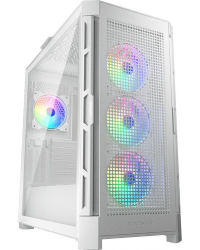 Кутия COUGAR - Duoface Pro RGB, mid tower, бяла/прозрачна - 4