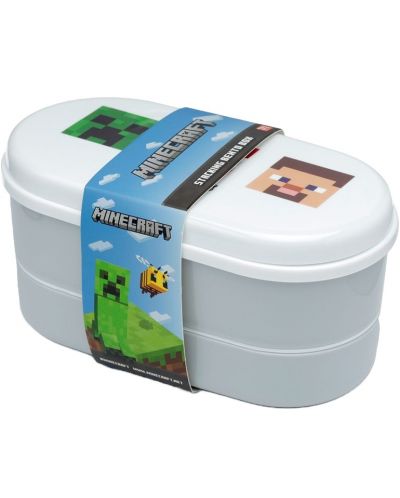 Кутия за храна Puckator - Minecraft, с прибори - 2