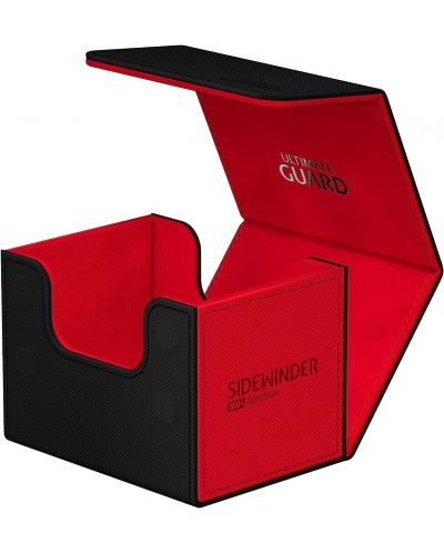 Кутия за карти Ultimate Guard Sidewinder 100+ XenoSkin Synergy - Black/Red - 4