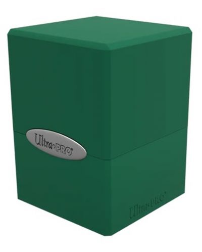 Кутия за карти Ultra Pro Satin Cube - Forest Green (100+ бр.) - 1