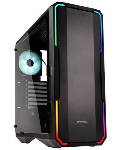 Кутия Bitfenix - Enso RGB, mid tower, черна/прозрачна - 1