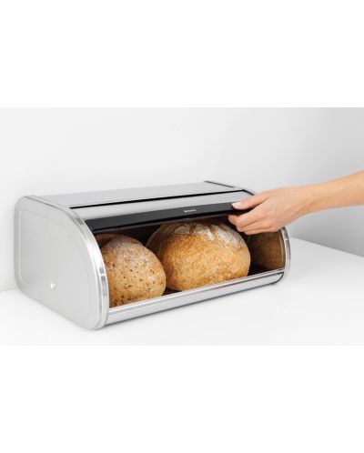 Кутия за хляб Brabantia - Roll Top, 16 l, Brilliant Steel - 4