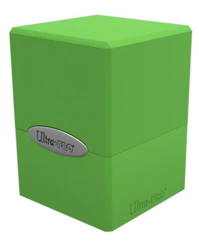 Кутия за карти Ultra Pro Satin Cube - Lime Green (100+ бр.) - 1
