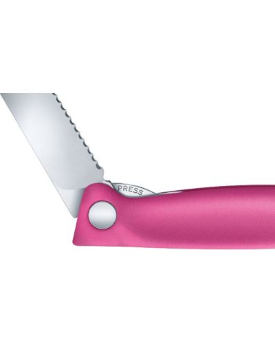 Кухненски сгъваем нож Victorinox - Swiss Classic, 11 сm, розов - 4