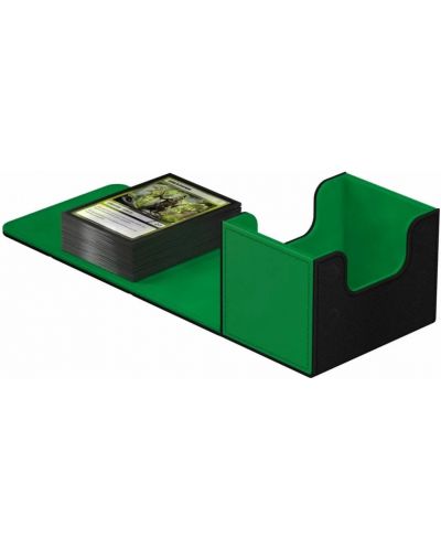 Кутия за карти Ultimate Guard Sidewinder XenoSkin SYNERGY Black/Green (100+ бр.) - 2