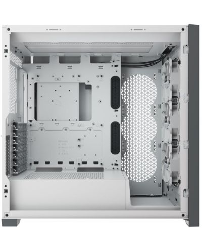 Кутия Corsair - iCUE 5000X RGB, mid tower, бяла/прозрачна - 3