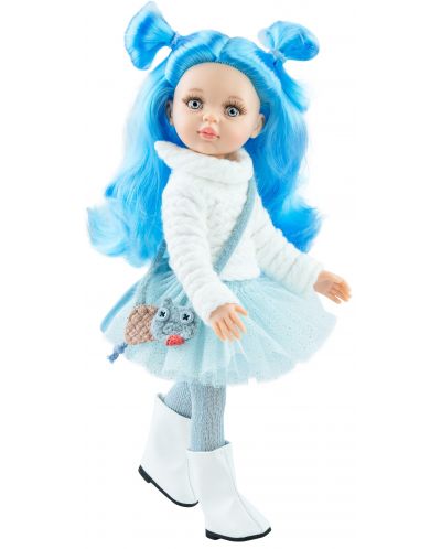 Кукла Paola Reina Amiga Funky - Ниеве, със синя коса и чантичка, 32 cm - 1