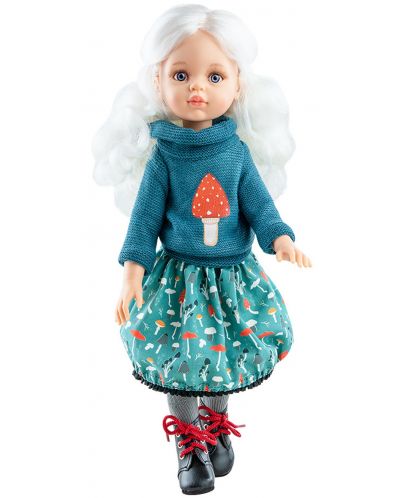 Кукла Paola Reina Amigas - Сесил, с пуловер с гъбка и пола, 32 cm - 1
