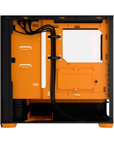 Кутия Fractal Design - Pop Air RGB, mid tower, оранжева/черна/прозрачна - 9