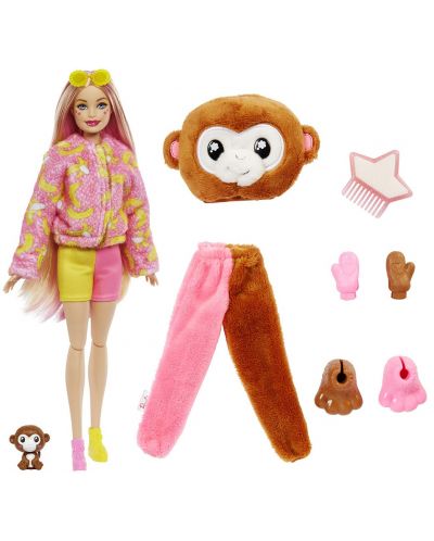 Кукла супер изненада Barbie - Color Cutie Reveal, маймуна - 2