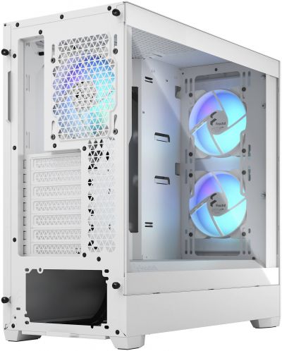 Кутия Fractal Design - Pop Air RGB, mid tower, бяла/прозрачна - 4
