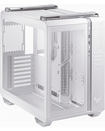 Кутия ASUS - TUF Gaming GT502, mid tower, бяла/прозрачна - 9