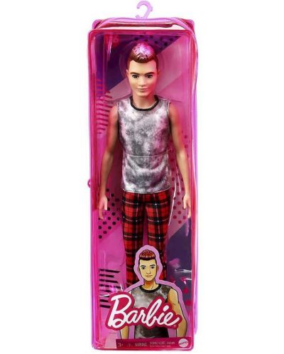 Кукла Barbie Fashionistas - 176, Кен, с кариран панталон и потник - 3