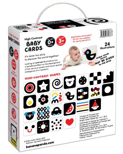 Кутия с бебешки контрастни карти Banana Panda - 0м+/3м+ - 7