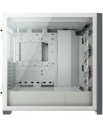 Кутия Corsair - iCUE 5000X RGB, mid tower, бяла/прозрачна - 7