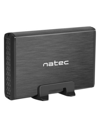 Кутия за твърд диск Natec - Rhino SATA 3.5", USB 3.0, сива - 1