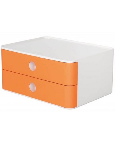 Кутия с 2 чекмеджета Han - Allison smart, оранжева - 1