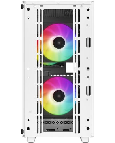 Кутия DeepCool - CC360 ARGB, mini tower, бяла/прозрачна - 5