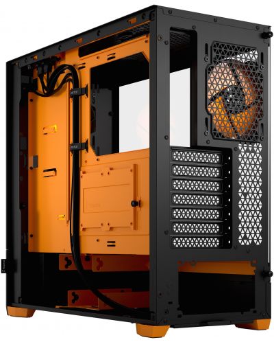 Кутия Fractal Design - Pop Air RGB, mid tower, оранжева/черна/прозрачна - 8