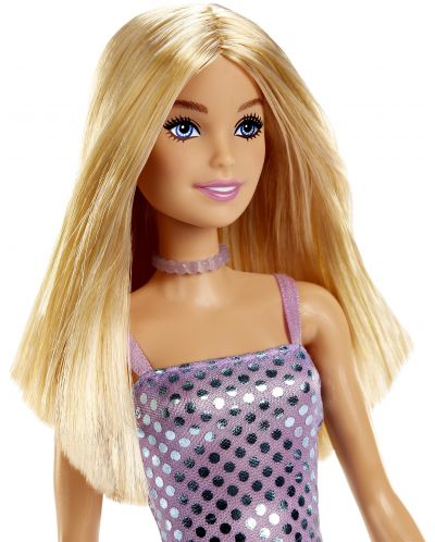 Кукла Barbie - С лилава рокля с пайети - 2