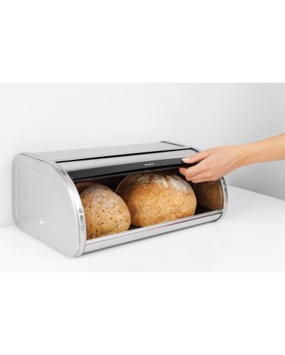 Кутия за хляб Brabantia - Roll Top, 16 l, Matt Steel Fingerprint Proof - 6