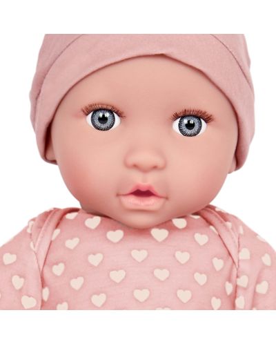 Кукла-бебе Battat Lulla Baby - С пижама на сърца и розова шапка - 4