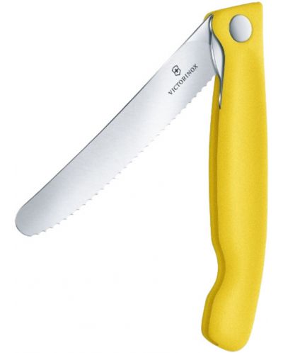 Кухненски сгъваем нож Victorinox - Swiss Classic, 11 сm, жълт - 2