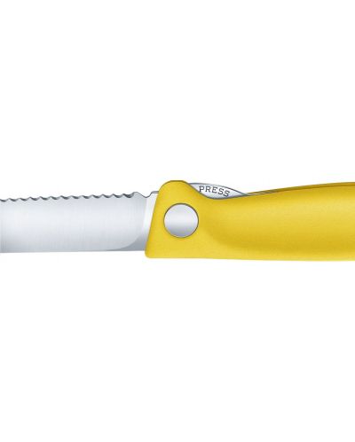 Кухненски сгъваем нож Victorinox - Swiss Classic, 11 сm, жълт - 5