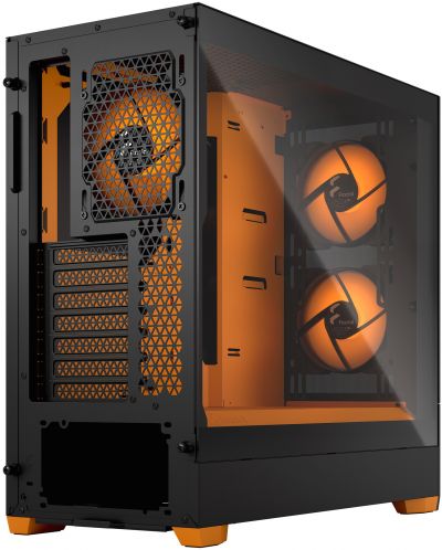 Кутия Fractal Design - Pop Air RGB, mid tower, оранжева/черна/прозрачна - 4