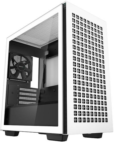 Кутия DeepCool - CH370, micro tower, бяла/черна/прозрачна - 1
