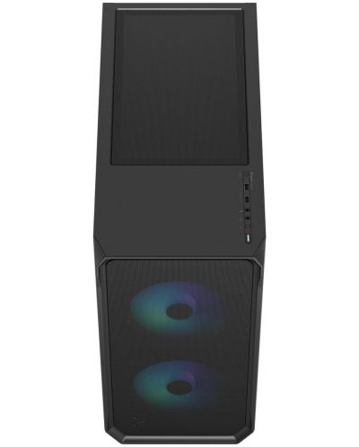 Кутия Fractal Design - Focus 2 RGB, mid tower, черна/прозрачна - 3