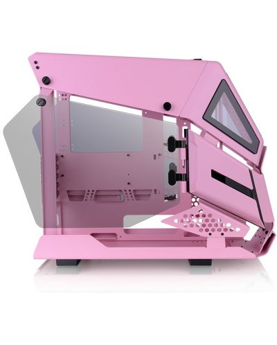 Кутия Thermaltake - AH T200 Pink, micro tower, розова/прозрачна - 4