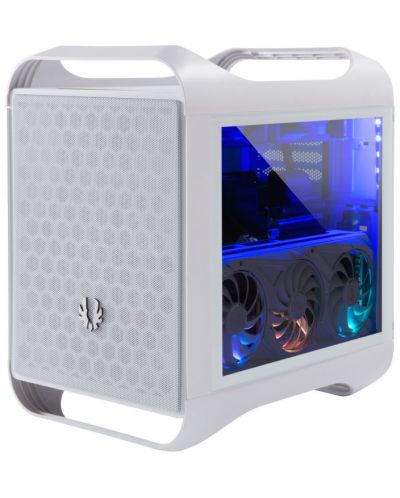 Кутия BitFenix -  Prodigy M2022 ARGB, cube tower, бяла/прозрачна - 1