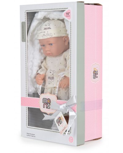 Кукла - бебе Moni Toys - с дрешки и одеялце, 41 cm - 2