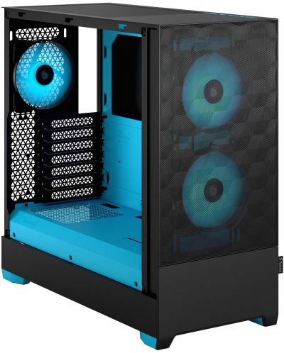 Кутия Fractal Design - Pop Air Cyan Core, mid tower, синя/черна - 7